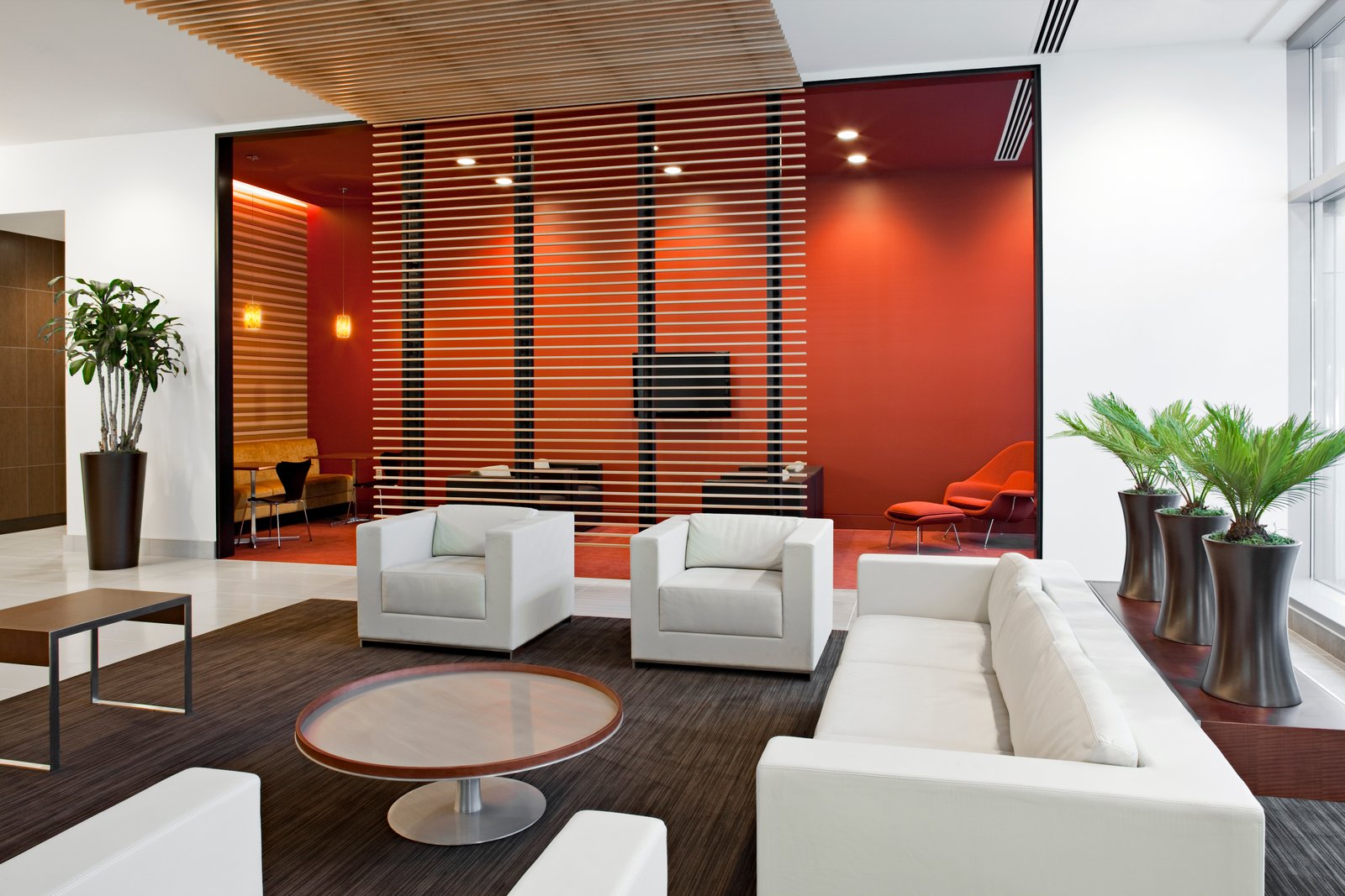 Sophisticated commercial interior lounge