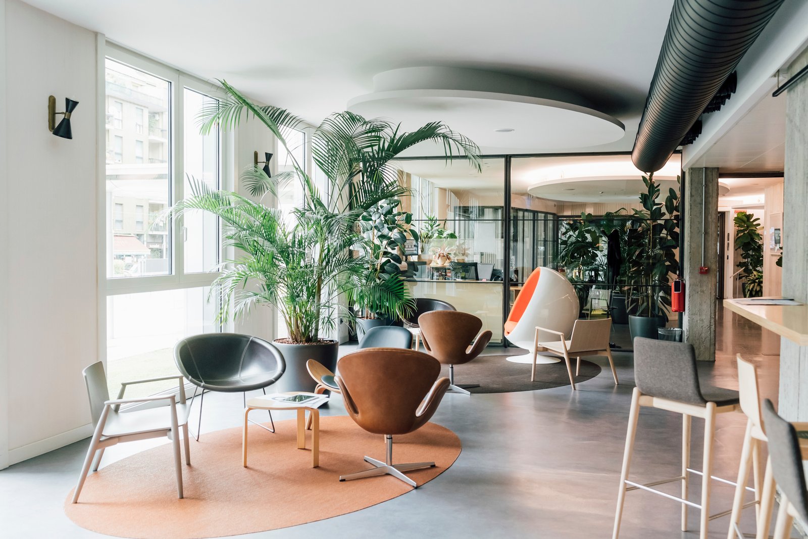 Sophisticated commercial interior lounge