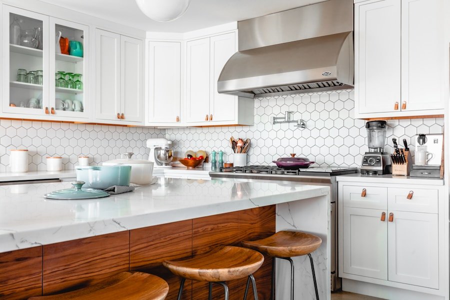 Modern white modular kitchen
